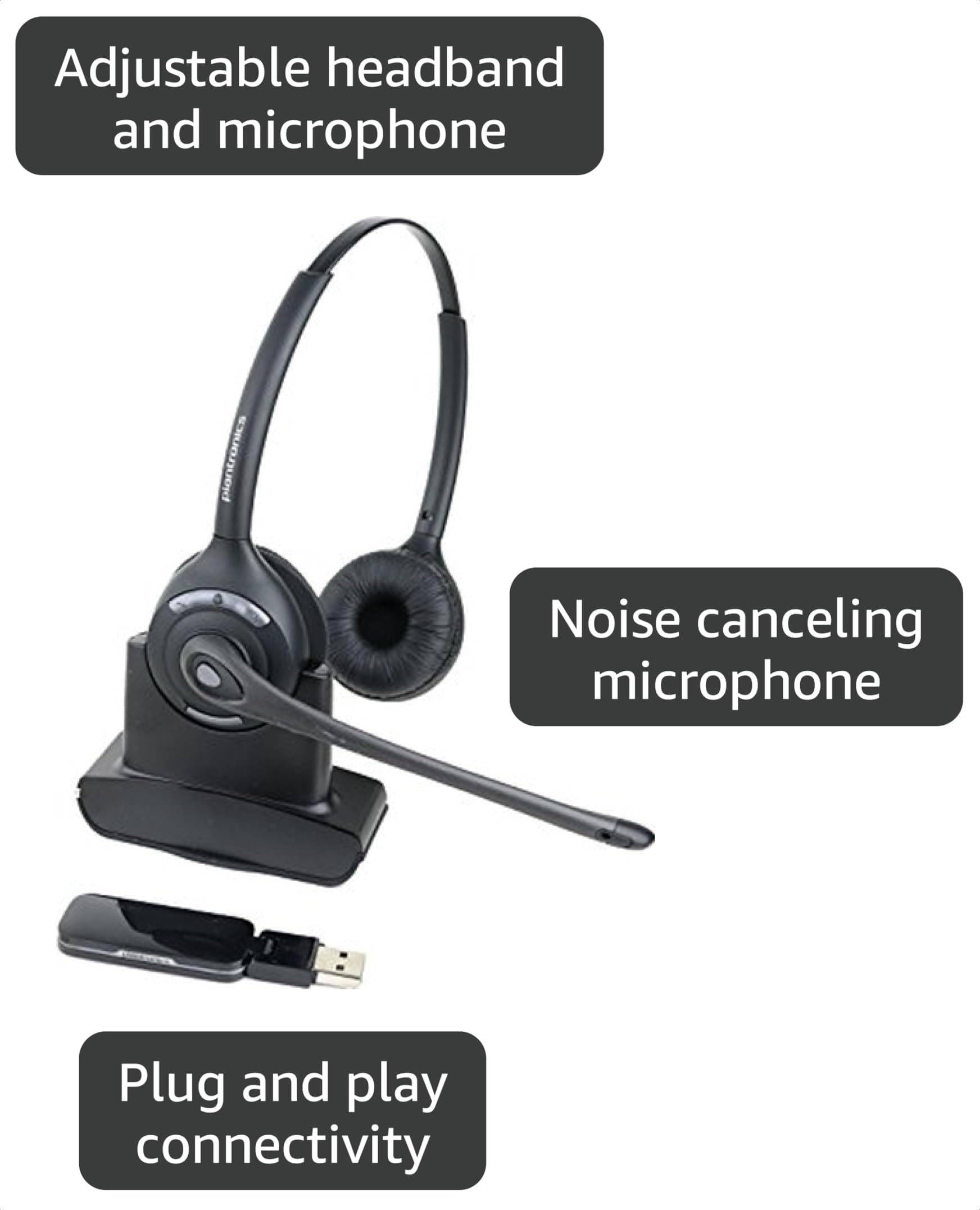 Amazon.com: Plantronics Savi W420 Binaural DECT Wireless USB